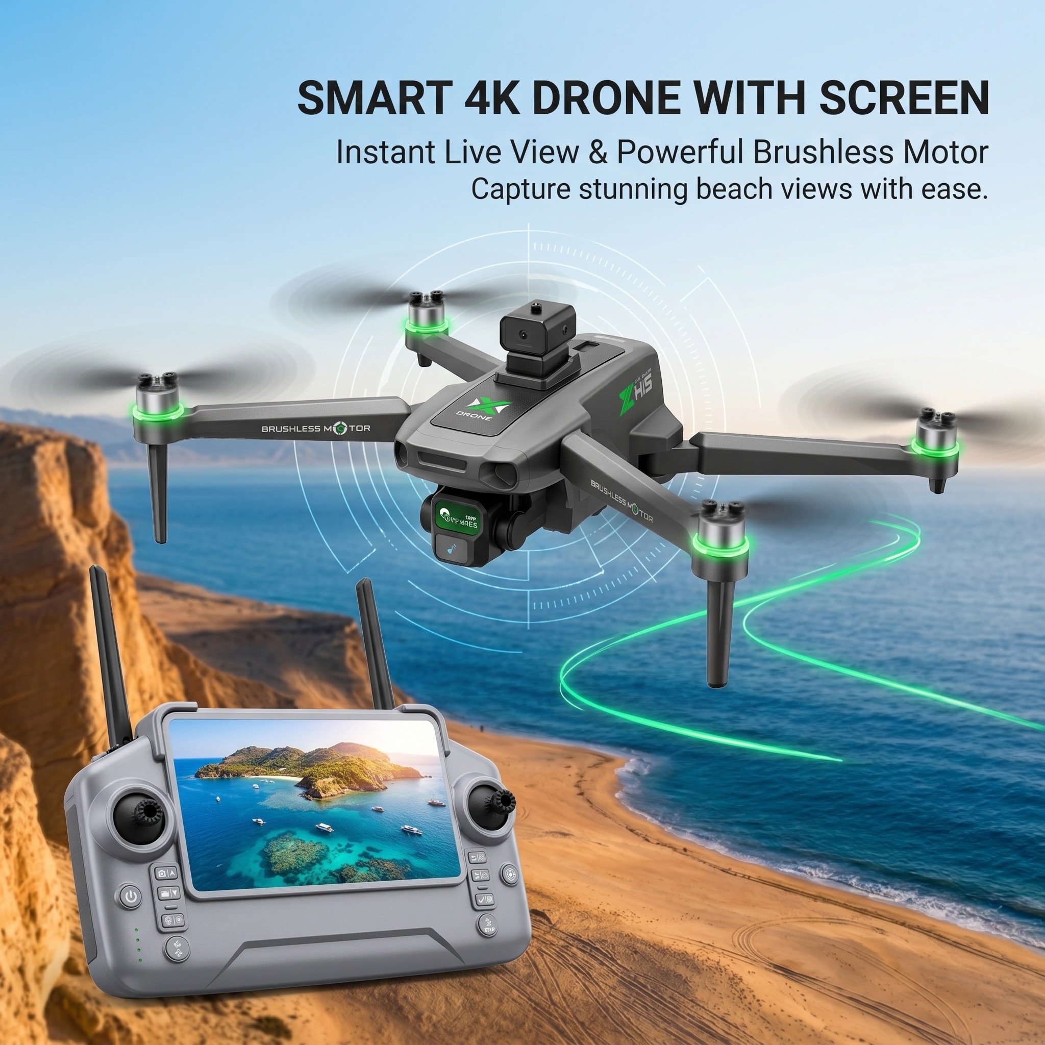 Drone Multispectral - 2026 New ZH8 Drone 4K Camera