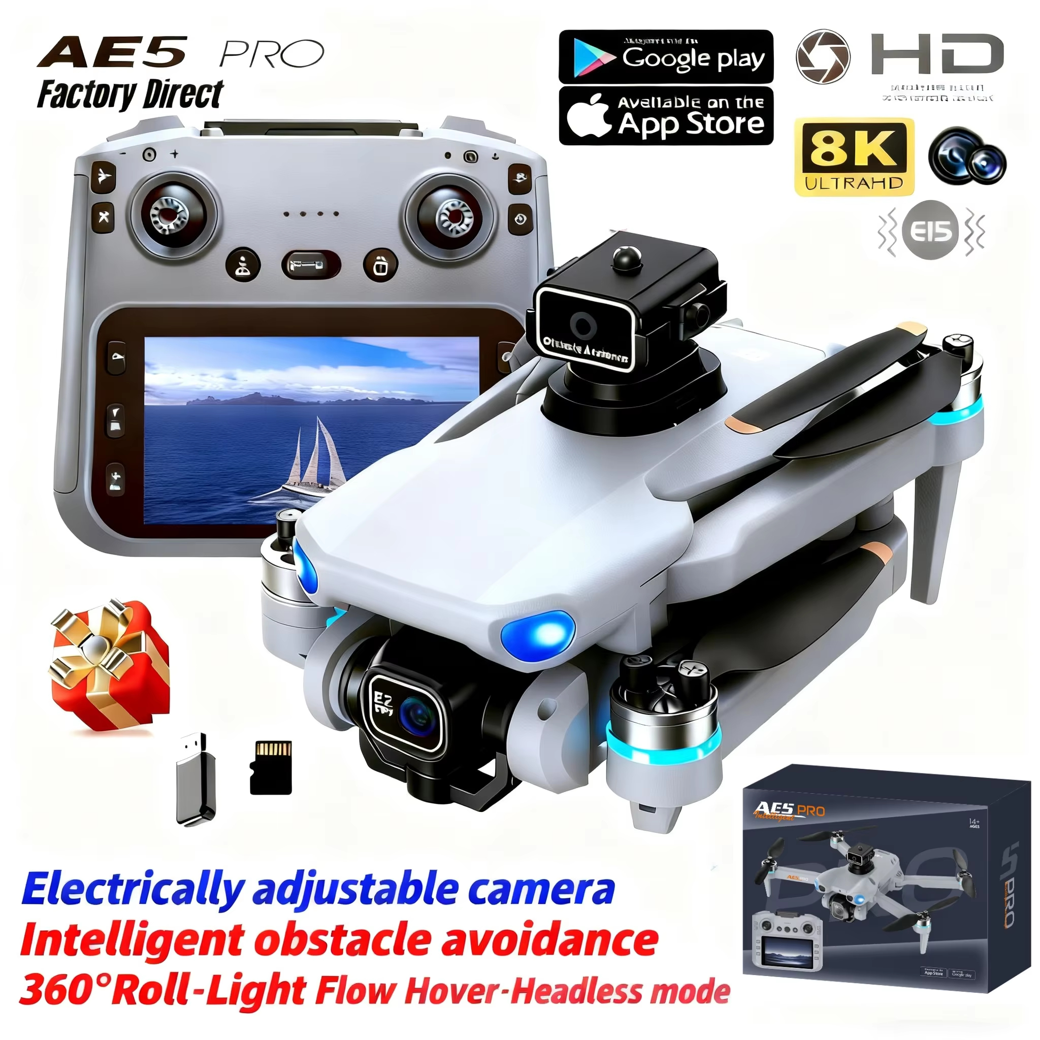 Original AE5Pro Mini HD Camera - مراجعة Drone Video Production وسعره