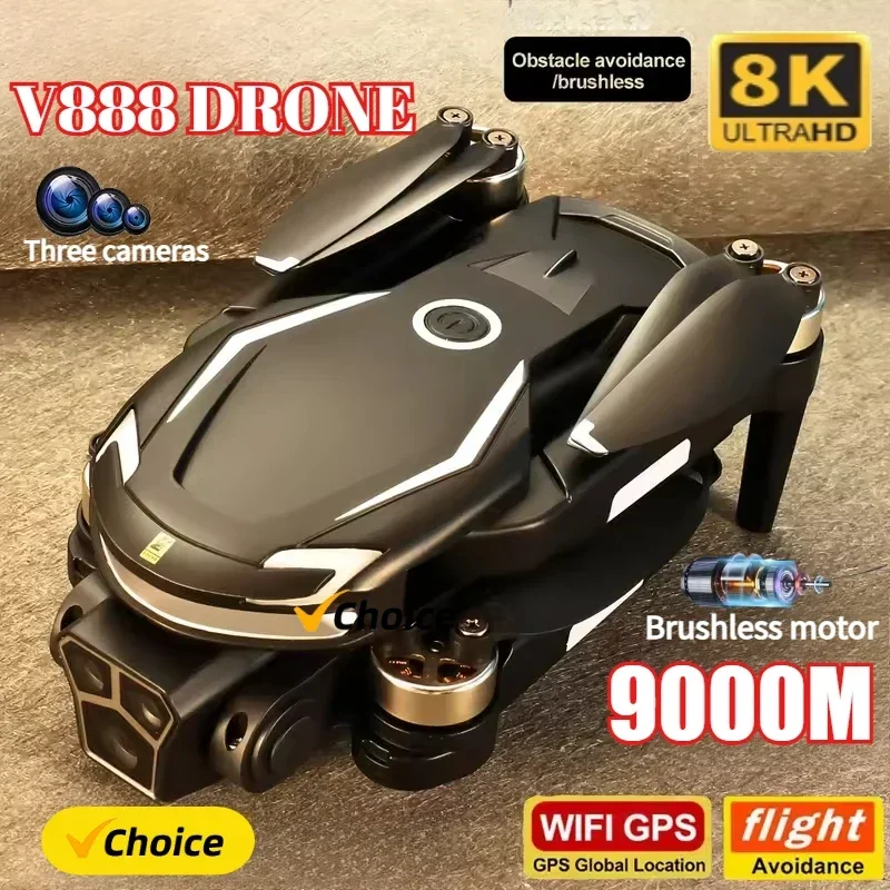 New V888 Drone 8K GPS Triple C - مراجعة Drone Multispectral وسعره