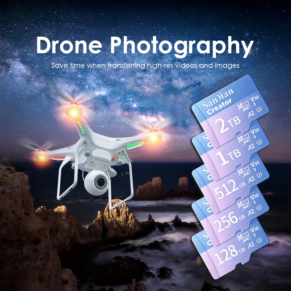Mini SD Memory Card 128GB 256G - مراجعة Drone Video Production وسعره