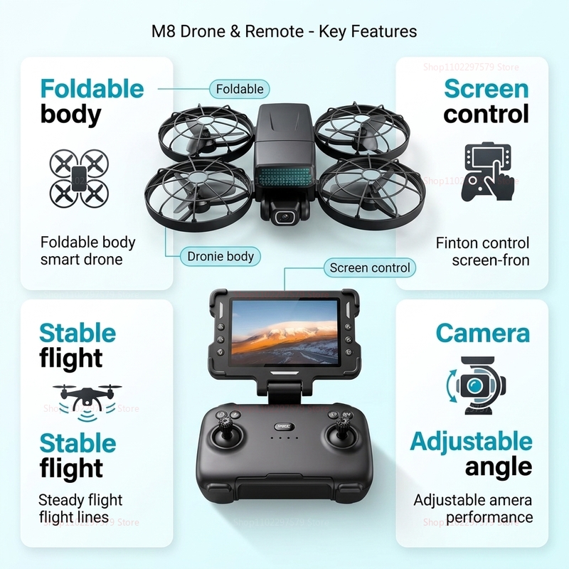 New Drones M8 GPS 8K Professio - مراجعة Drone Mapping وسعره