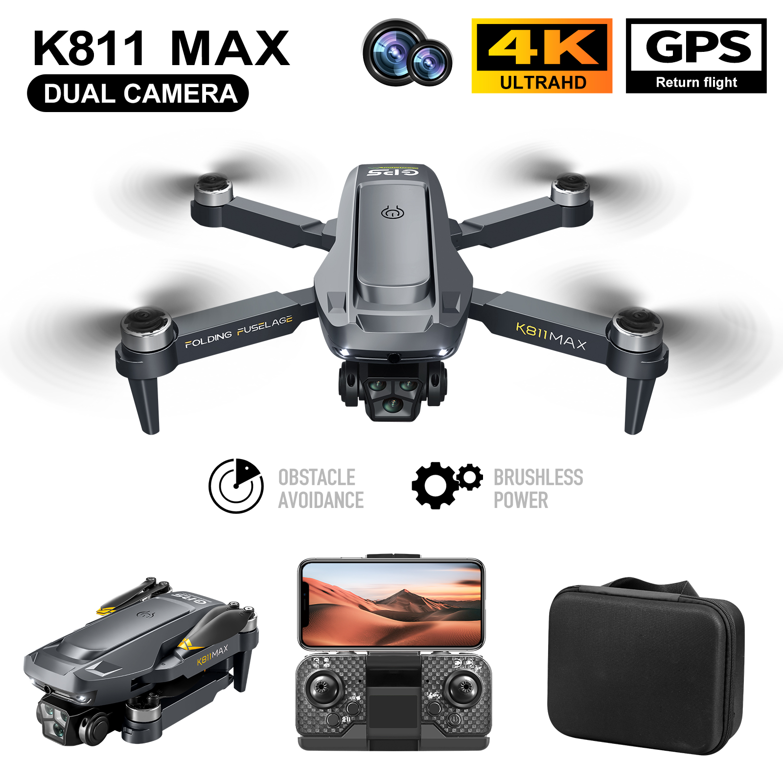 K811MAX Quadcopter Drone: Brus - مراجعة Drone Cinematic وسعره